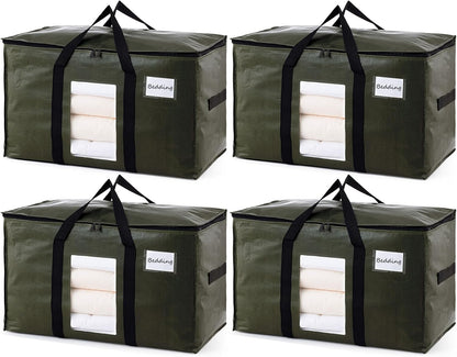 TAILI Blue Extra Large Moving Bags,Storage Bags with Visible Window