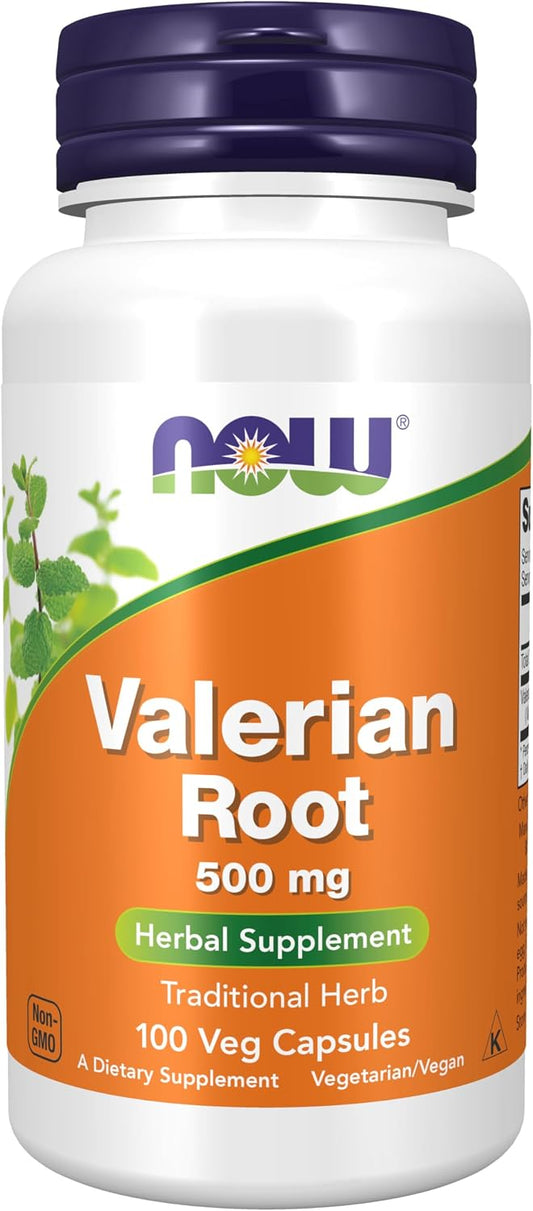 NOW Supplements, Valerian Root (Valeriana officinalis) 500 mg, 100 Veg Caps