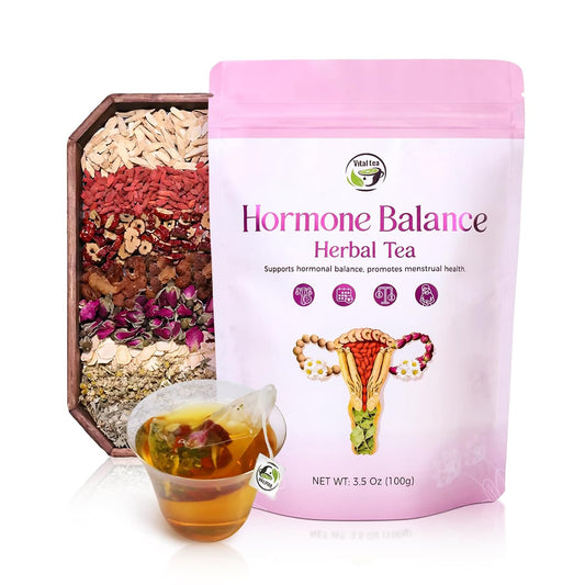 Vital Tea Hormone Balance Tea for Women, Natural Red Raspberry Leaf & Goji Berries Herbal Tea for Women Wellness, Cycle Support- Loose Leaf Tea