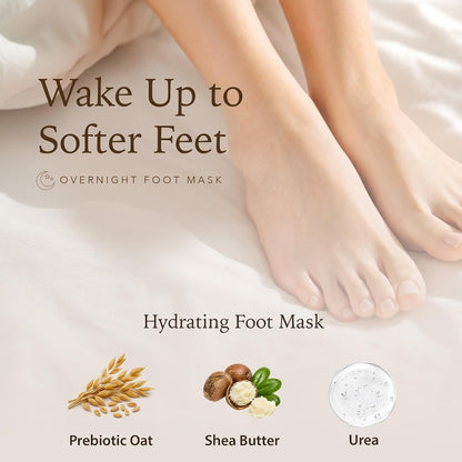 Epielle Hydrating Foot Mask 6 Pairs, Relieve and Soften with Shea Butter & Jojoba Oil, Deep Moisturizing Socks for Dry, Cracked Feet, Self Care Gifts for Women, Spa Kit