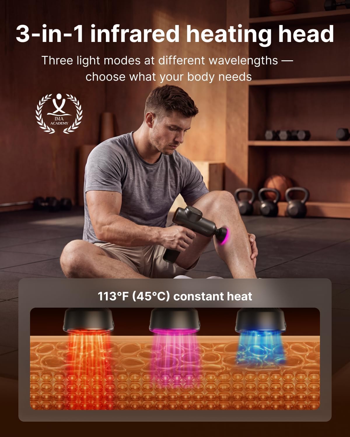 RENPHO Active+ Massage Gun, App-Controlled Guided Courses, Bluetooth