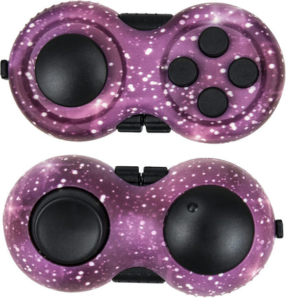 Original Fidget Toy Game, Rubberized Classical Controller Fidget Concentration Toy with 8-Fidget Functions and Lanyard - Excellent for Relieving Stress and Anxiety