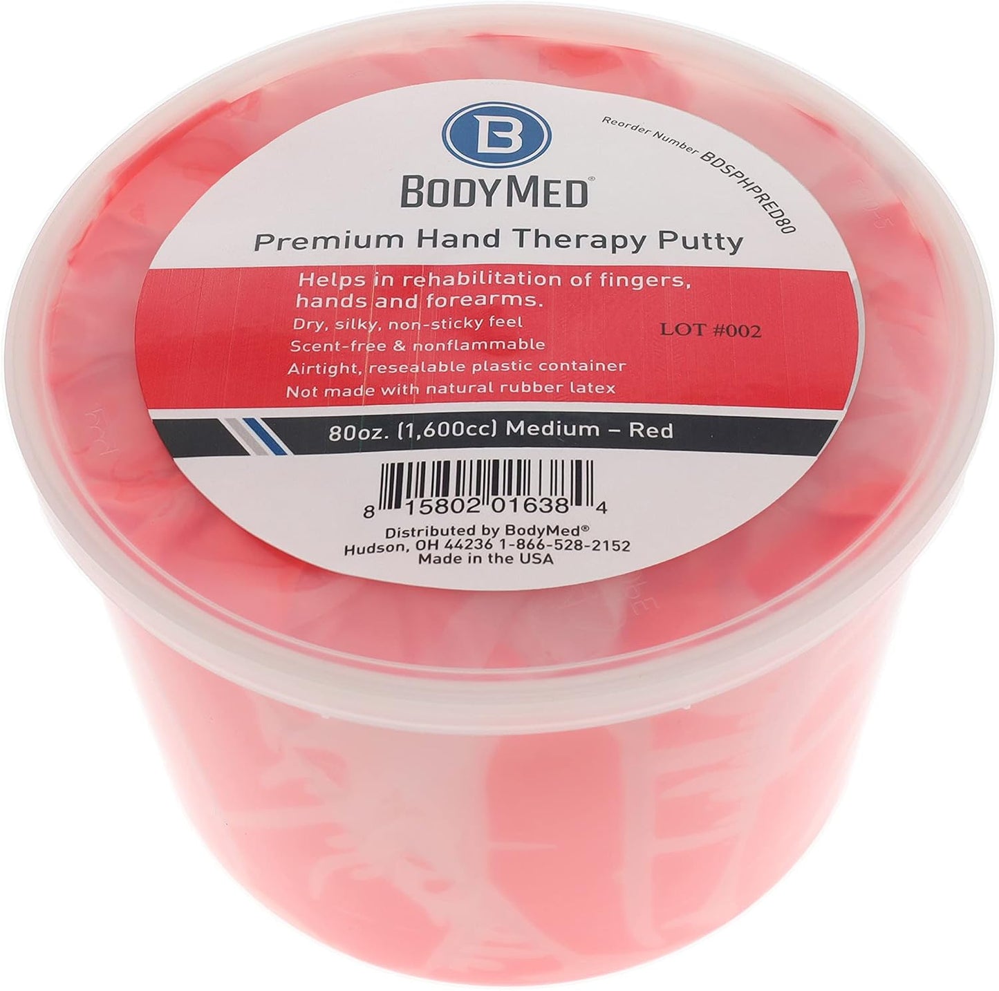 BodyMed Premium Hand Therapy Putty, Yellow, 6 Oz., Soft, Strengthening Therapy Putty for Physical Rehabilitation