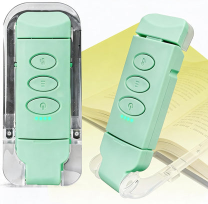 USB Rechargeable Book Light, Portable Clip-on LED Reading Light, Reading Lights for Books in Bed with 3 Amber Colors & 5 Brightness Dimmable, Compact & Long Lasting, Perfect for Book Lovers (Pink)