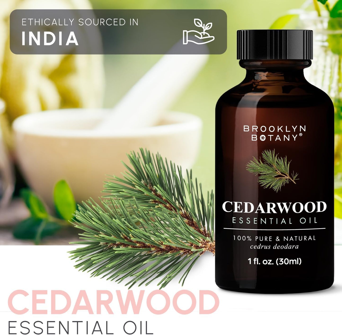 Brooklyn Botany Lavender Essential Oil - Huge 4 Fl Oz - with Glass Dropper - for Aromatherapy and Diffuser