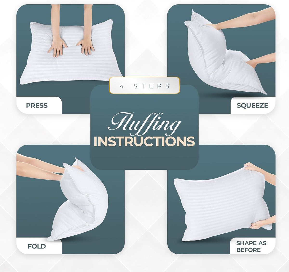 Utopia Bedding Hotel Bed Pillows for Sleeping, Pillows Queen Size Set of 2