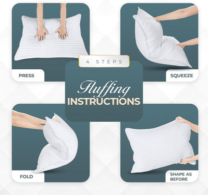 Utopia Bedding Hotel Bed Pillows for Sleeping, Pillows Queen Size Set of 2