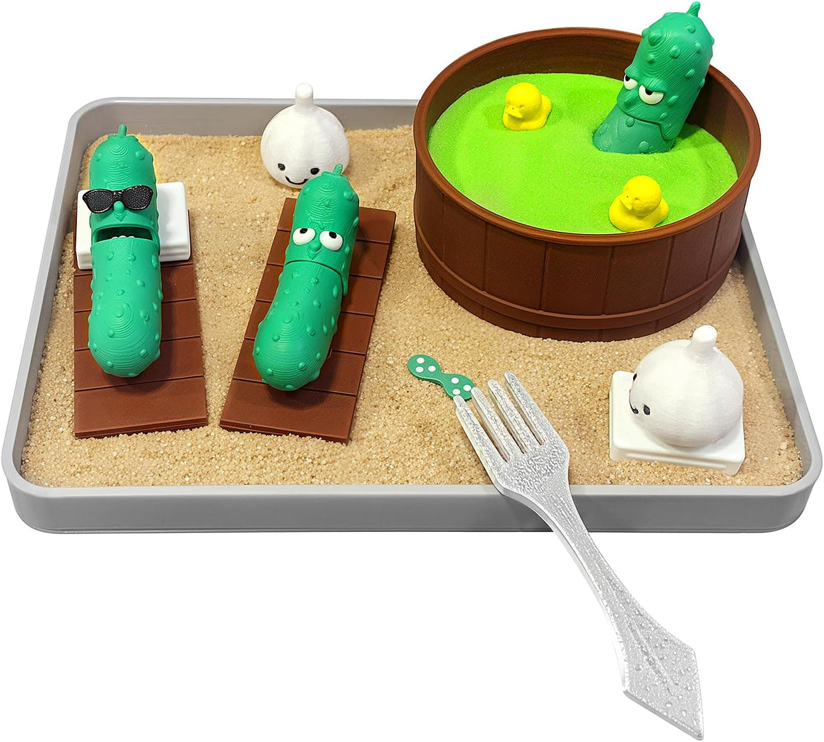 Dumpster Fire Zen Garden for Desk, Funny Coworkers Office Accessory Gifts
