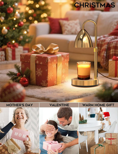 Candle Warmer Lamp with Timer Dimmable, Lamp Candle Warmer Birthday Gifts for Women, Black Adjustable Wax Melter Warmer for Jar Candles, House Warming Gift Home Decor