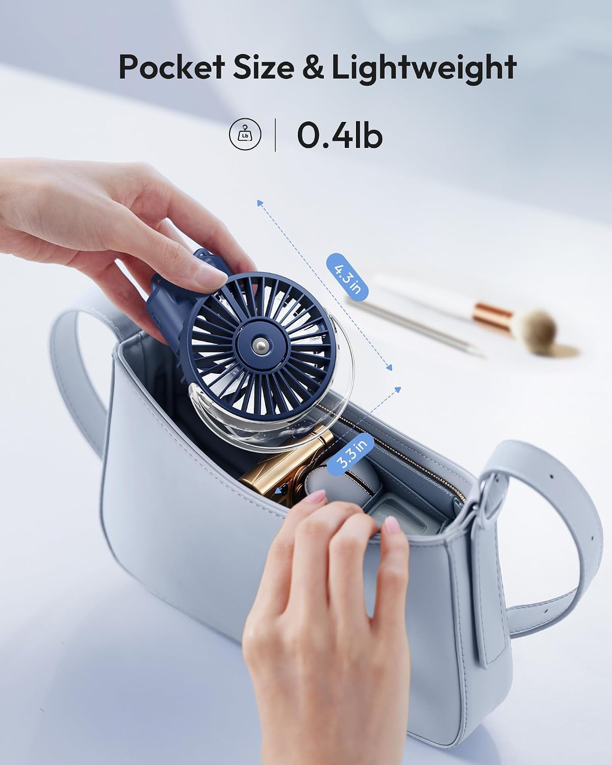 Gaiatop Portable Misting Fan, Rechargeable Handheld Fan with Water Spray