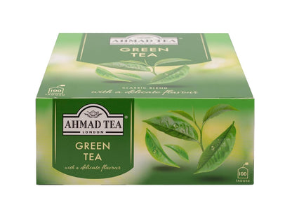 Ahmad Tea Green Tea, Green Tea Teabags 100 ct - Caffeinated & Sugar-Free