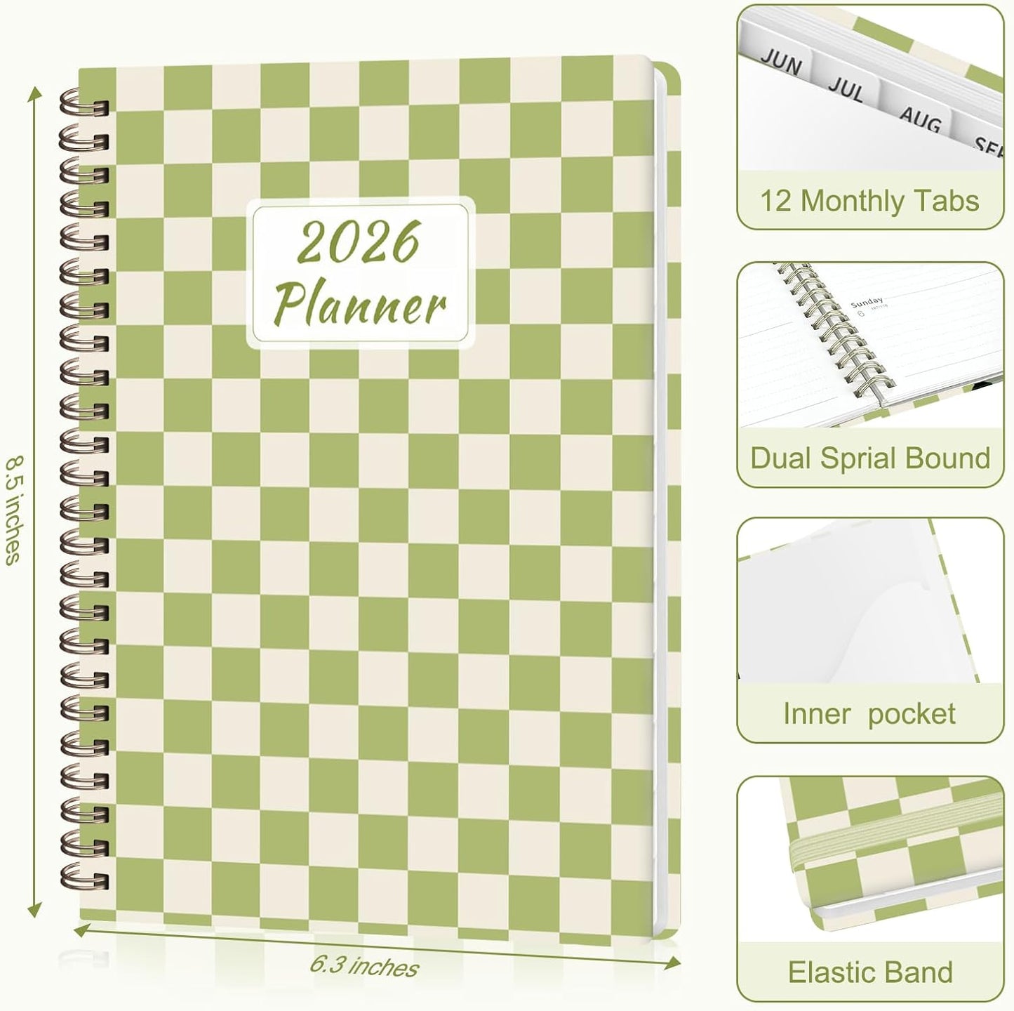Weekly To Do List Notepad, 52 Sheets, Undated Weekly Planner, Letter Size | 8.5"x11", 100GSM, Thick Paper, Twin-Wire Spiral Bound, Tear Off Desk Pad, For Women & Man, Home School & Office Work