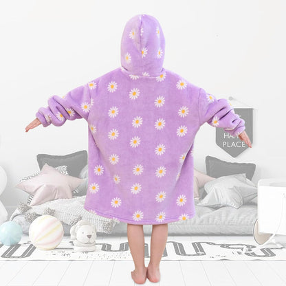 Fiosnow Glow in the Dark Unicorn Blanket Hoodies for Kids 6-13YR Oversize Wearable Blanket Hoodies for Boys Girls Teens