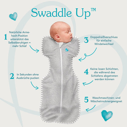 Love to Dream Swaddle UP, Baby Sleep Sack, Self-Soothing Swaddles for Newborns, Get Longer Sleep, Secure Fit Helps Calm Startle Reflex, New Born Essentials for Baby, 1.0 TOG, 13-19 lbs, Deep Olive