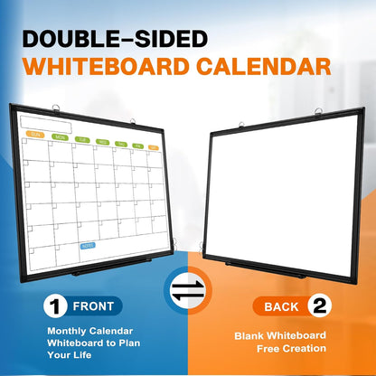 24" x 18" Magnetic Monthly Dry Erase Whiteboard Calendar for Wall