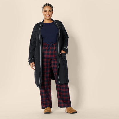 Amazon Essentials Women's Lightweight Cotton Waffle Mid-Length Bathrobe (Available in Plus Size)