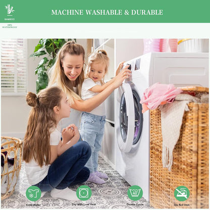 2 Pack Twin Waterproof Mattress Protector Deep Pocket Mattress Cover, Soft Breathable Mattress Pad, Fitted Noiseless Waterproof Bed Cover Stretch to 19"