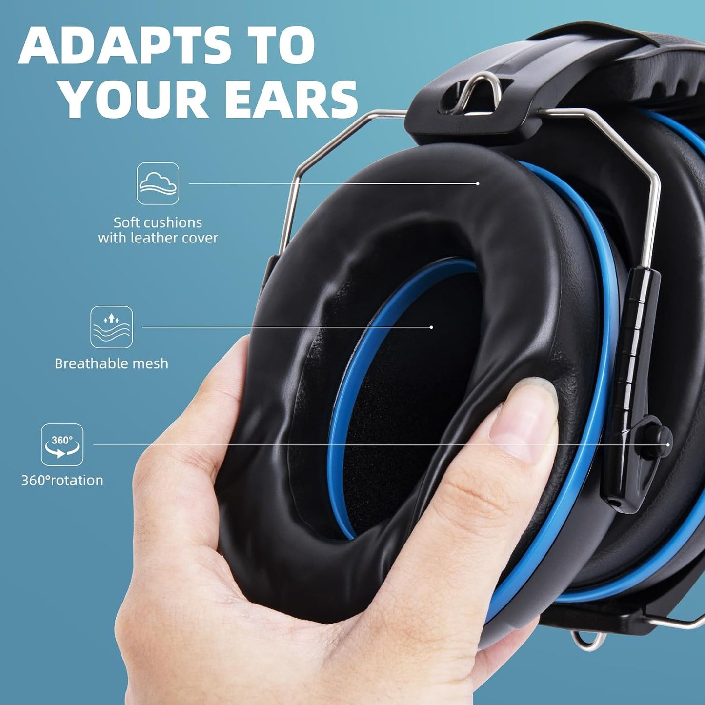 MelonArt Kids Ear Protection Ear Muffs Noise Cancelling Headphones for Kid Toddler Adult Autism Sensory, 27dB Noise Reduction Earmuffs Hearing Safety for Shooting Monster Truck Concert Fireworks