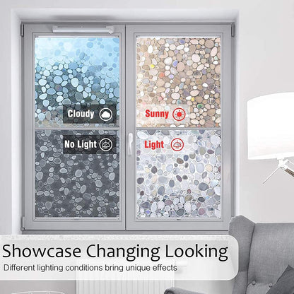 rabbitgoo Blackout Window Film Room Darkening Light Blocking 17.5" x 78.7" | Removable Static Cling without Glue, Tint & Privacy Film for Window Inside, Day & Night Sleep for Home Garage Bedroom House