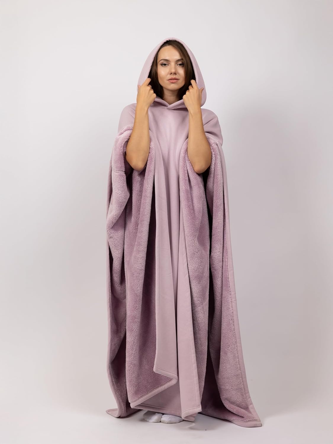 FREE THE SHEEP Eden Hoodie – Oversized Weighted Hoodie Cloak with Ultra-Soft Faux Fur Liner
