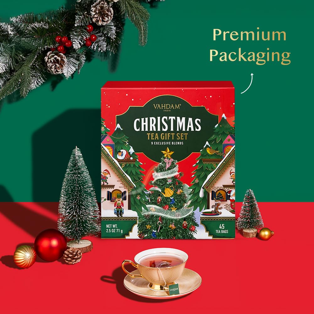 VAHDAM, Assorted Black Tea Loose Leaf Tea Gift Set (10 Flavors) Gift Ideas for Women & Men | Directly Sourced From Assam and Darjeeling | Resealable Ziplock Pouch