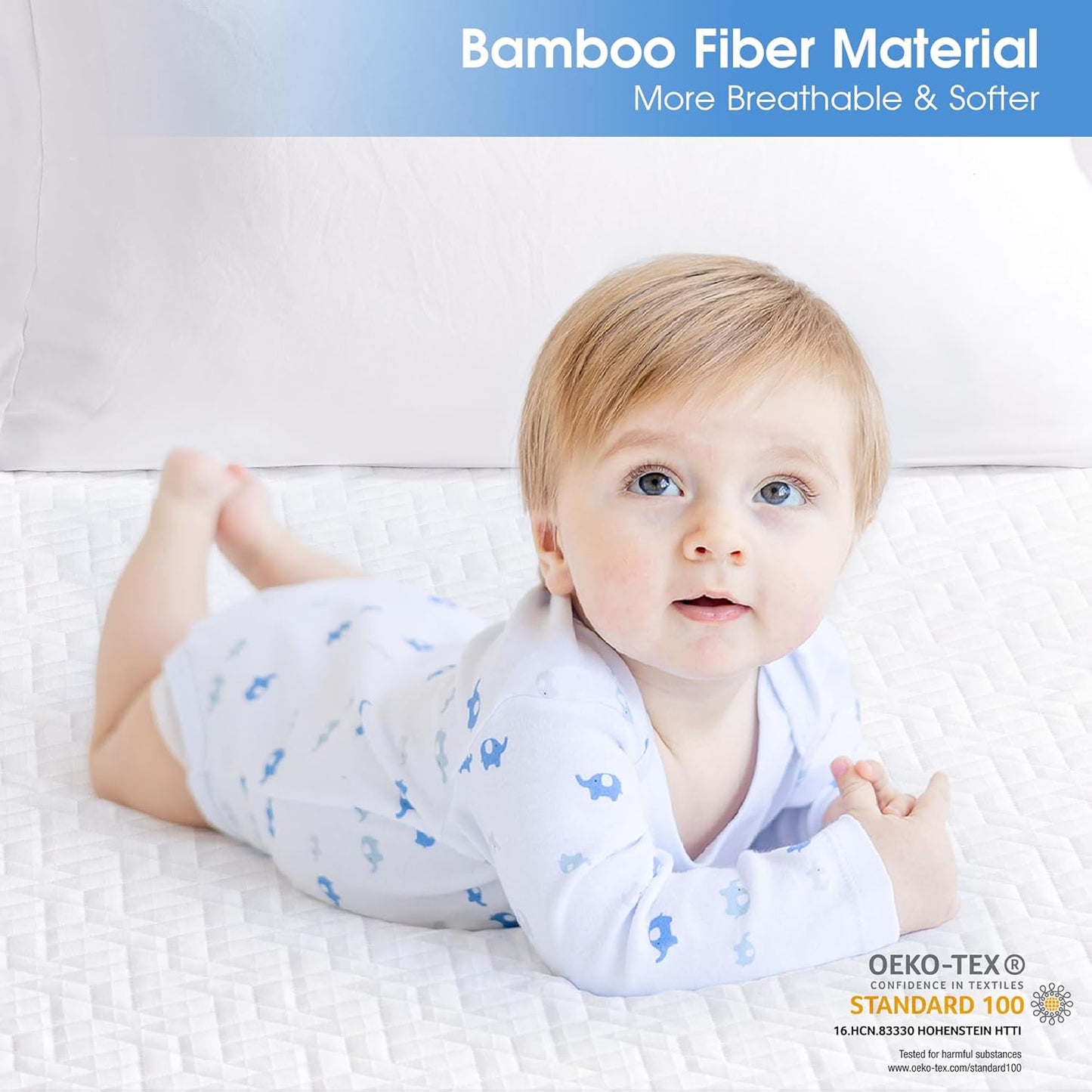 Cooling Waterproof Mattress Protector Queen Size, Mattress Cover 3D Air Fabric Mattress Pad Cover Smooth Soft Breathable Noiseless, 8''-21'' Deep Pocket