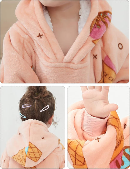 KFUBUO Wearable Blanket Hoodie for Adults Sherpa All Patterns Cat Oversized Sweatshirt Blanket with Pockets for Women