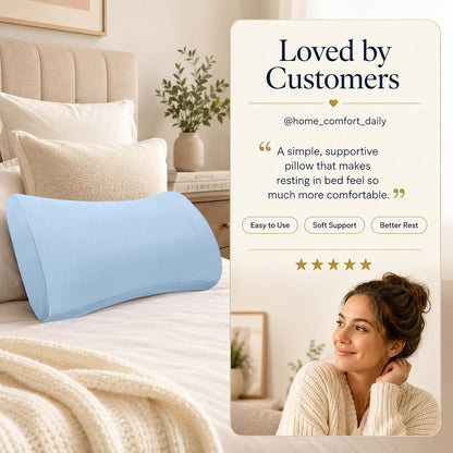 Lumbar Support Pillow for Bed Relief Back Pain: Lower Back Pillow for Sleeping - Memory Foam Waist Pillow - Back Wedge Bolster Pillow for Side, Back&Stomach Sleepers - Bed Rest Pillow for Car, Sofa