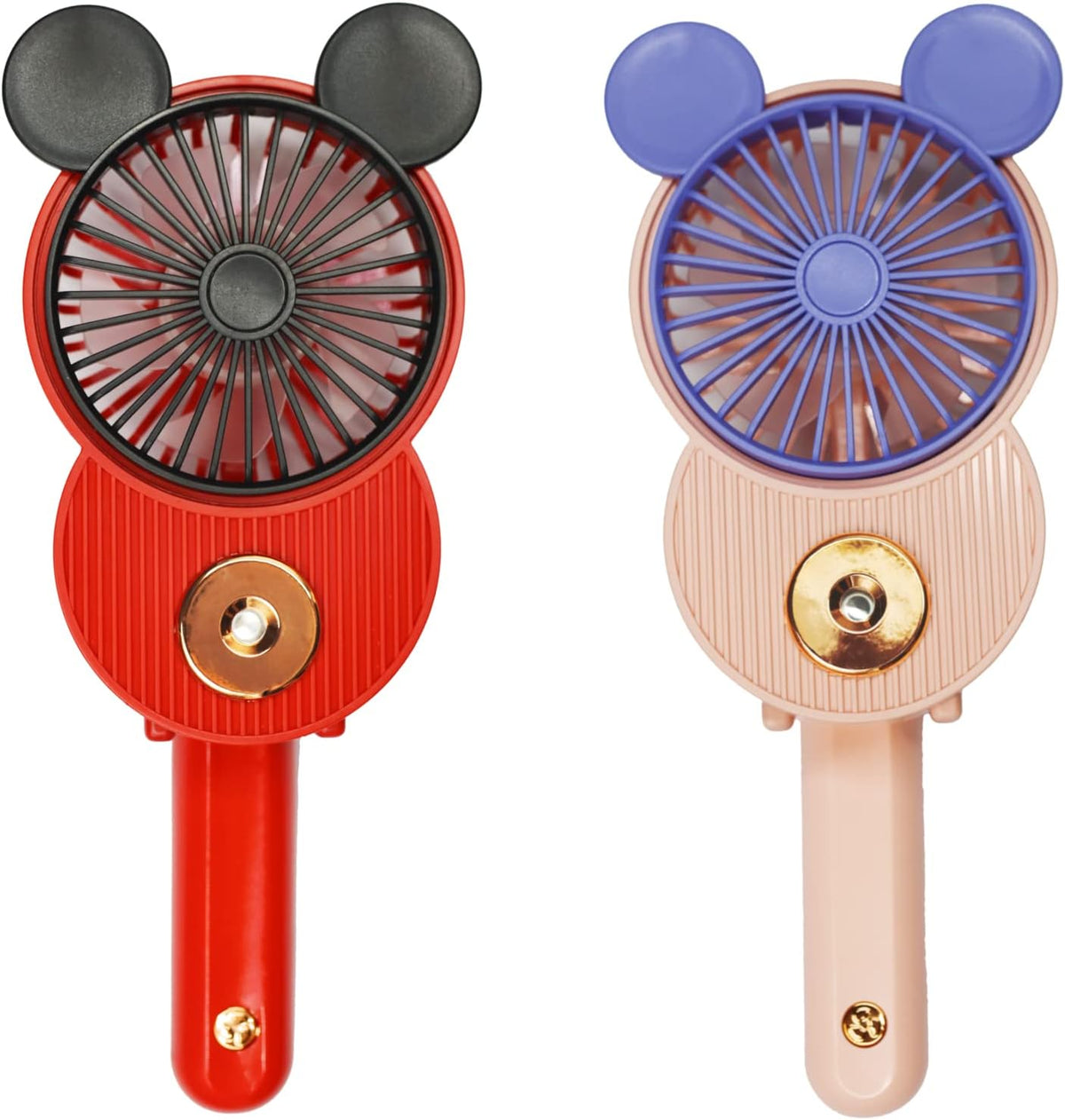 LACOVIA Cute Mouse Misting Personal Fan, Foldable Mini USB Fan(Red&White)