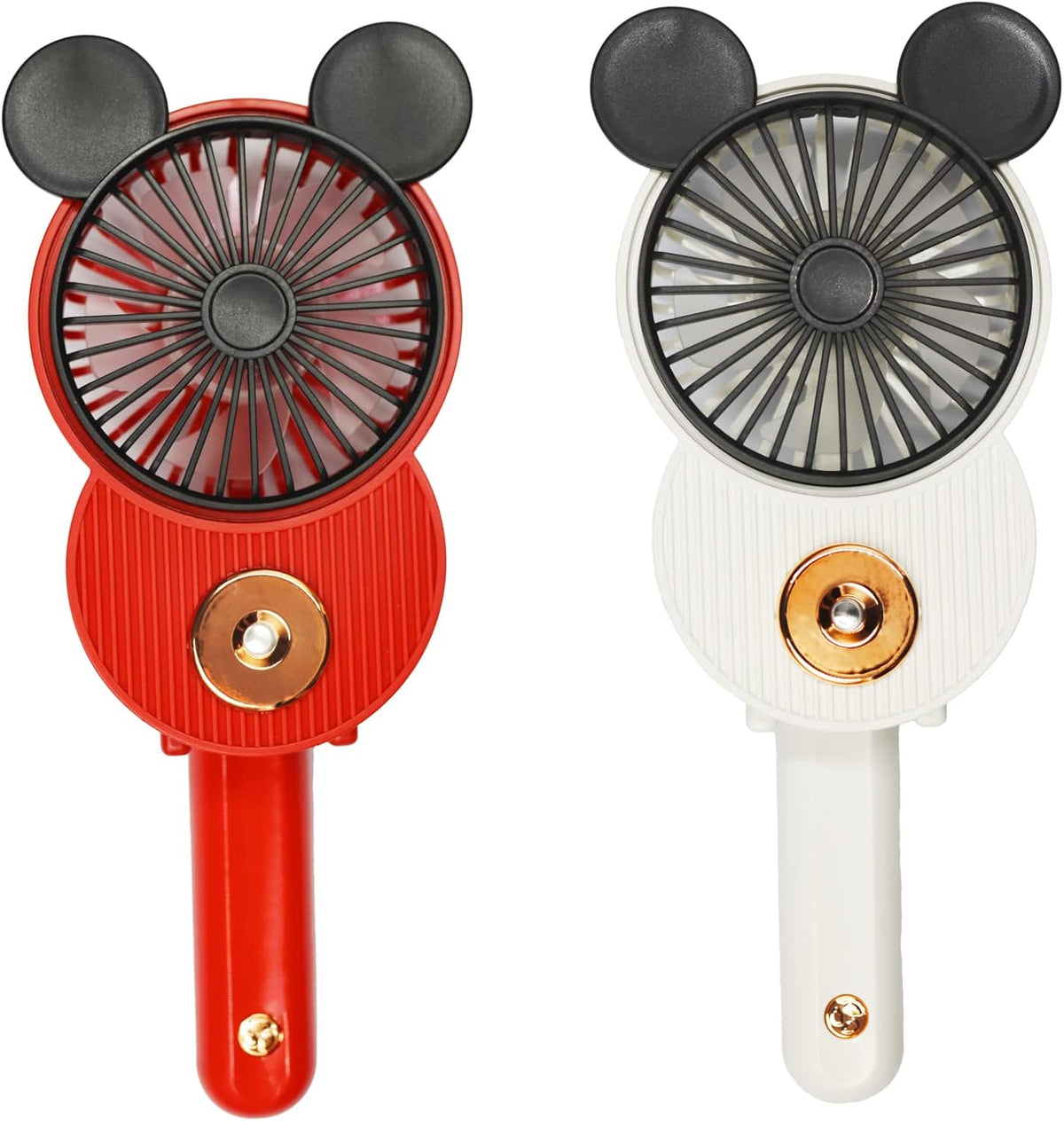 LACOVIA Cute Mouse Misting Personal Fan, Foldable Mini USB Fan(Red&White)