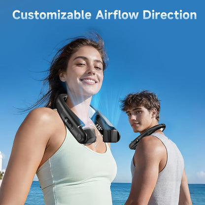 Portable Neck Fan with Cooling Plates, Neck Air Conditioner 100 Speed