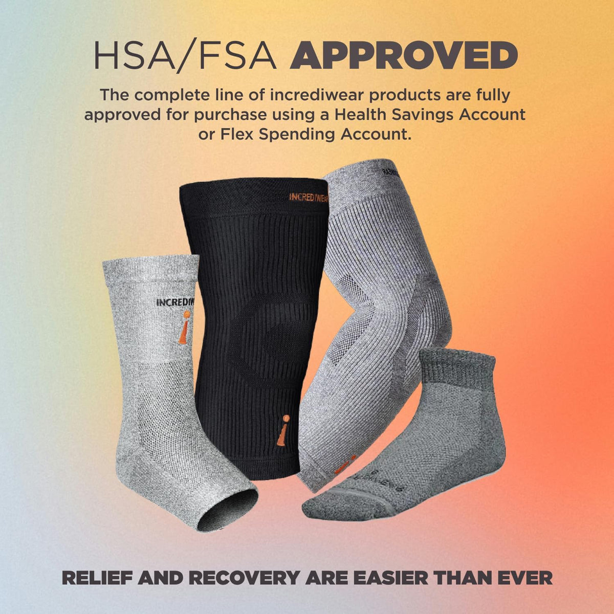 Incrediwear Knee Sleeve – Knee Braces for Knee Pain, Joint Pain Relief, Swelling, Inflammation Relief, and Circulation, Knee Support for Women and Men