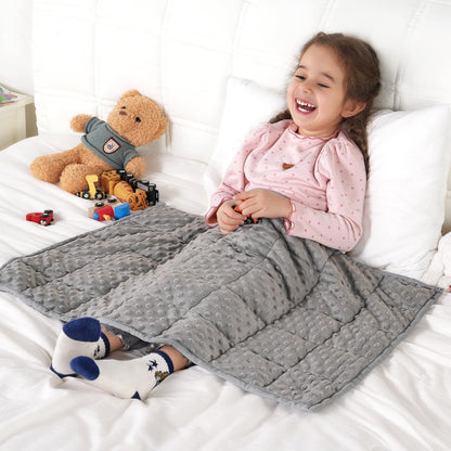 Kivik 2 lbs Weighted Lap Pad, Ultra Soft Minky Dotted Heavy Blankets Throw for Better Study Relaxing & Sleeping, Machine Washable, 20 x 30 Inches, Purple