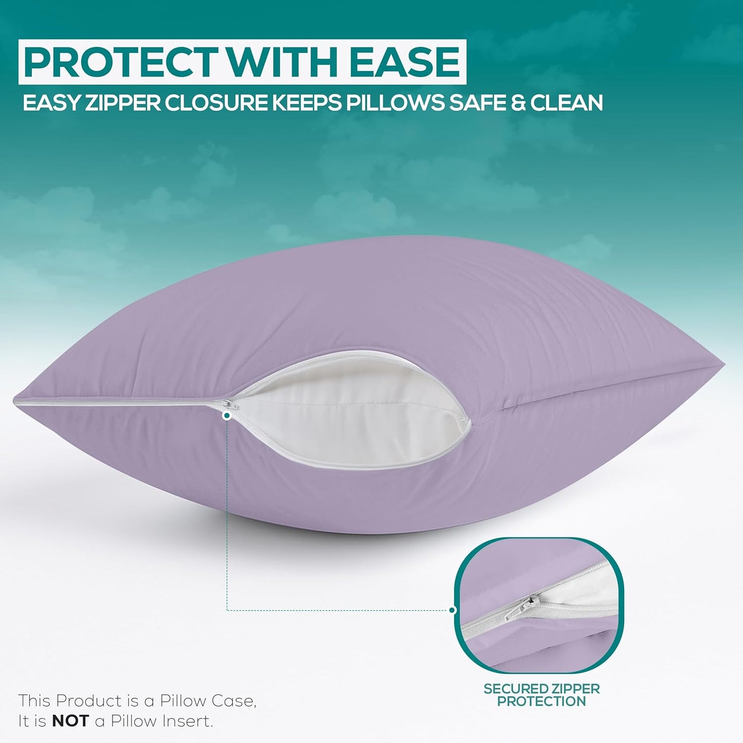 Utopia Bedding Premium 100% Waterproof Pillow Protectors with Zipper Standard Size (Set of 4), Bed Bug and Dust Mite Proof Zippered Pillow Covers, Pillow Encasement Cases, Gray