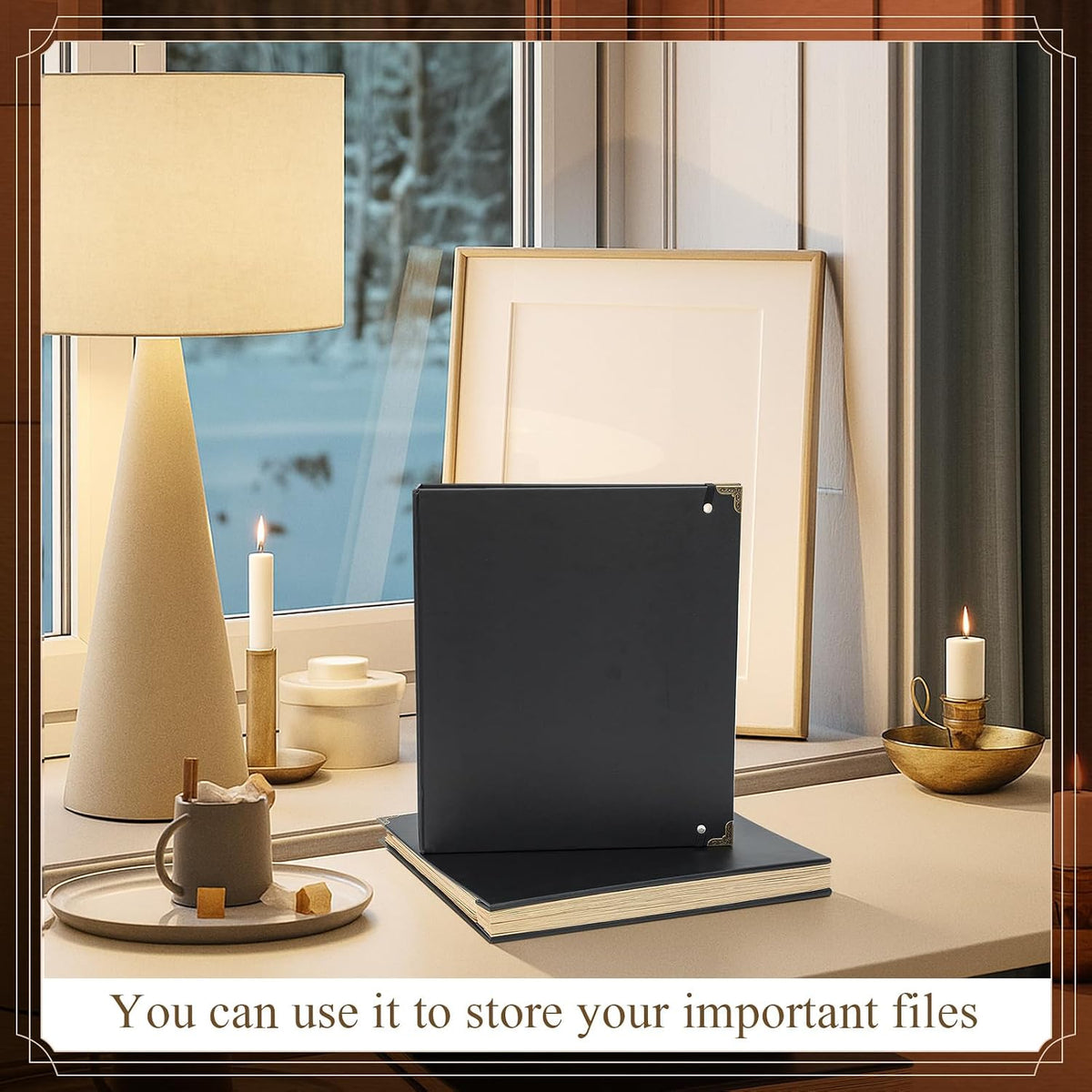 Marspark Important Document Organizer, 14 Pockets with Labels, Black