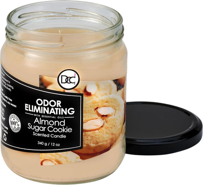 Vanilla Bean Odor Eliminating Highly Fragranced Candle - Eliminates 95% of Pet, Smoke, Food, and Other Smells Quickly - Up to 80 Hour Burn time - 12 Ounce Premium Soy Blend - Colors A