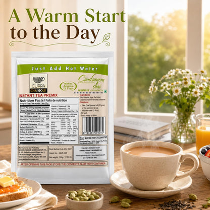 Chai Gold Instant Chai Tea Premix Powder - Sweetened Milk Tea Latte Mix for Home and Beverage Dispensers - [500g / 1.1 lb Bulk Bag] (Kadak)