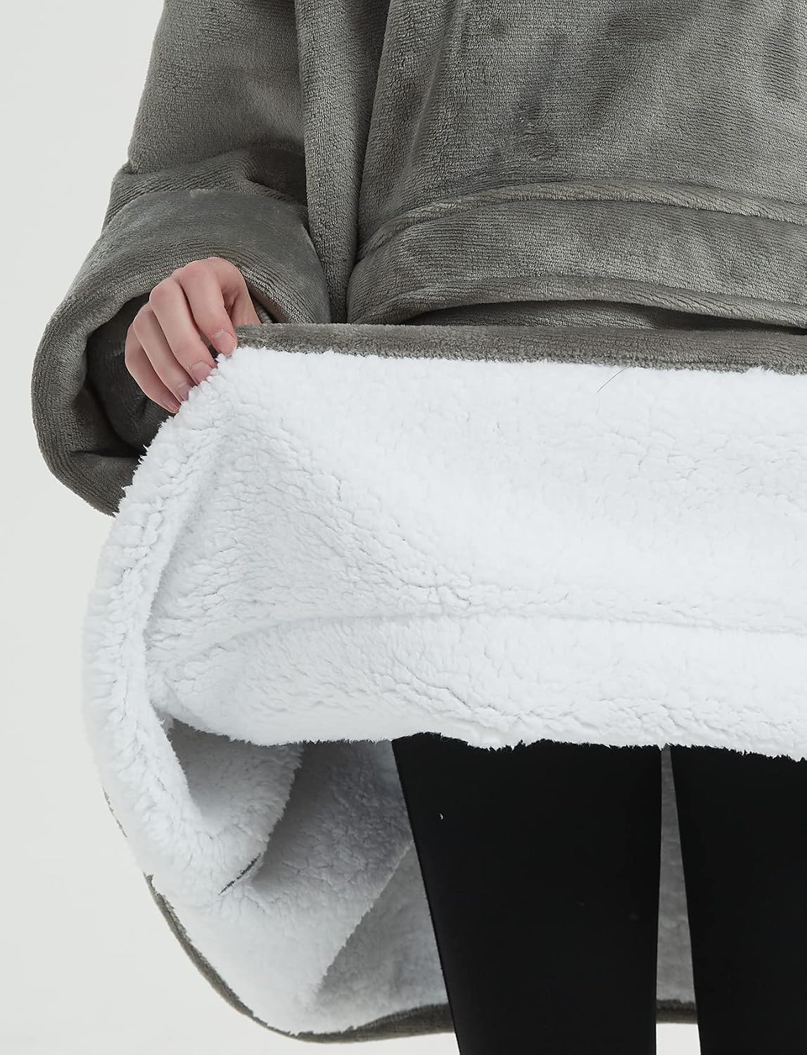 KFUBUO Wearable Blanket Hoodie for Adults Sherpa All Patterns Cat Oversized Sweatshirt Blanket with Pockets for Women
