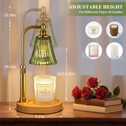 Candle Warmer Lamp with Timer Dimmable,Birthday Gifts for Women Mom Sister,Adjustable Height Wax Melt Warmer for Jar Candles,House Warming Gifts New Home,Ideal for Office,Dorm,Bedroom Home Decor