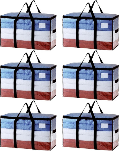 TAILI Blue Extra Large Moving Bags,Storage Bags with Visible Window
