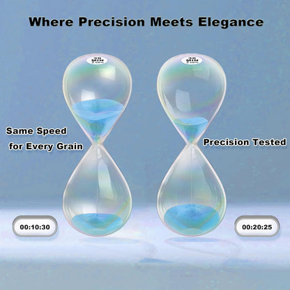 3 Minute Sand Timer,3M Sand Clock with Simple Biloba Puff Design, Reloj De Arena, Large Blue Sand Watch 3 Min Hourglass Sandglass for Home,Desk,Office Decorative (Blue)