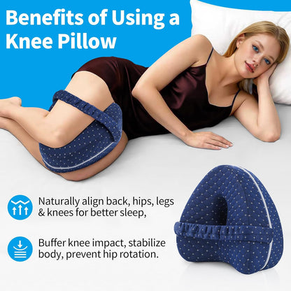 Vertdens Leg Pillow, Knee Pillow for Side Sleepers, Leg Pillows for Sleeping, Knee Cushion for Sleeping,Suitable for Relieving Leg, Back, Knee Pain