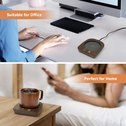 VOBAGA Mug Warmer& Coffee Mug Warmer for Office Desk Use, Candle Warmer with Three Temperature Settings, Coffee Warmer Plate for Cocoa Tea Water Milk with Auto Shut Off After 4 Hours, for Ideal Gifts