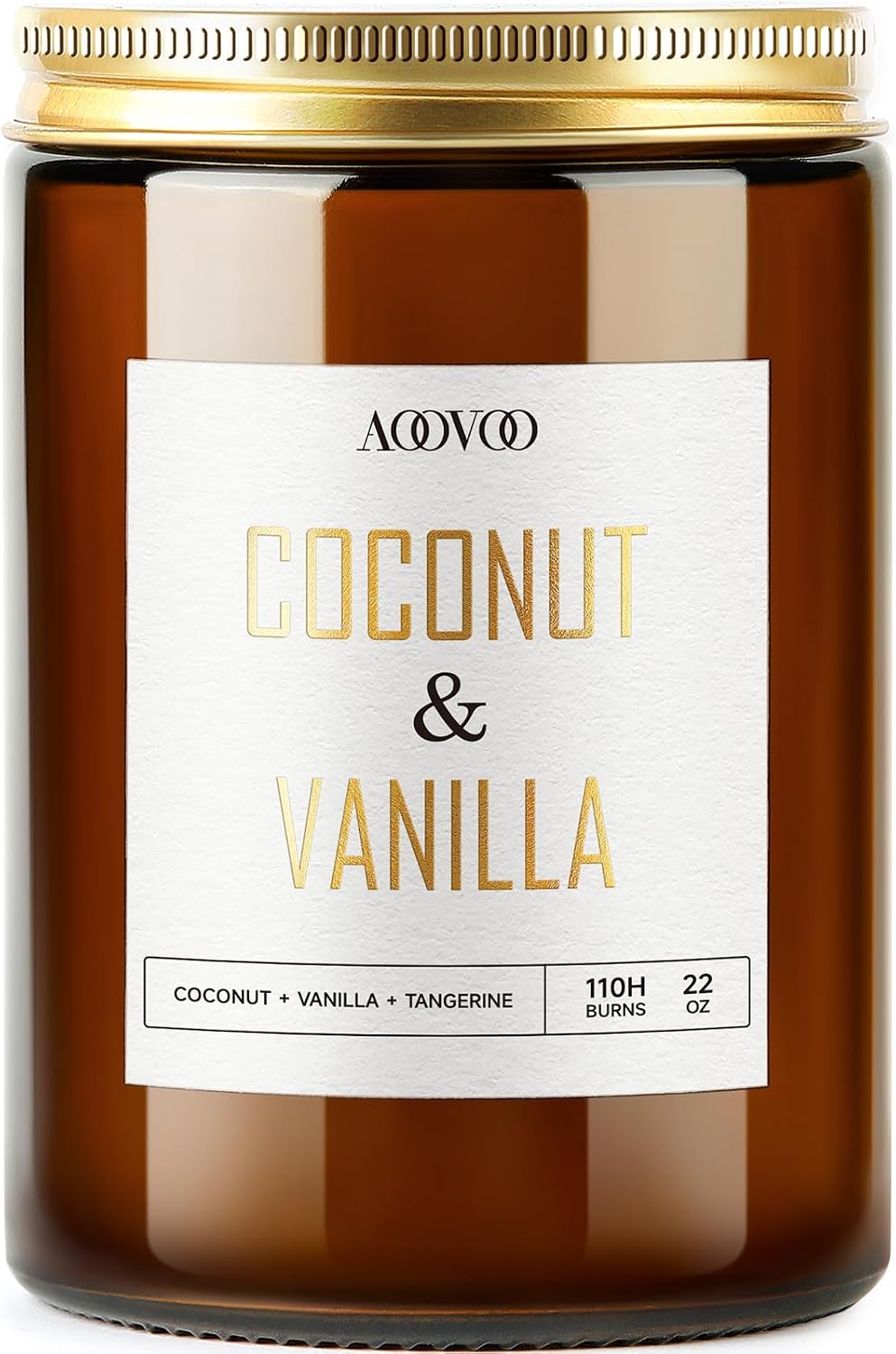 AOOVOO Coconut Vanilla Candles - 9 oz Scented Candles, Aromatherapy Candle, Soy Candle for Home Scented