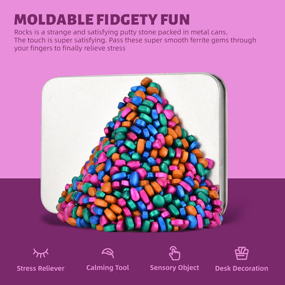 LCVUUK Magnetic Putty Rocks, Blue More Than 600 Weak Magnetic Smooth Ferrite Pebbles, Desk Toys and Time-Killer for Adults