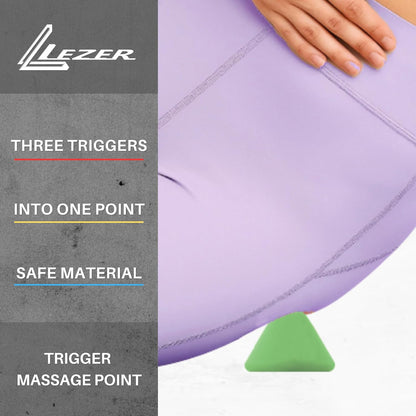 LEZER, Trigger Massage Point, Manual Massage Ball, Muscle Knots Relief Tool, Myofascial Release, Physical Therapy, Plantar Fasciitis, Set of 2 (Orange Trigger and Black Ball)