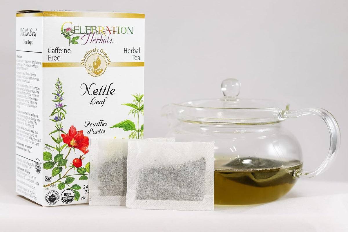Celebration Herbals Organic Nettle Leaf Tea Caffeine Free, Feuilles D'ortie -- 24 Herbal Tea Bags
