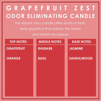 Vanilla Bean Odor Eliminating Highly Fragranced Candle - Eliminates 95% of Pet, Smoke, Food, and Other Smells Quickly - Up to 80 Hour Burn time - 12 Ounce Premium Soy Blend - Colors A