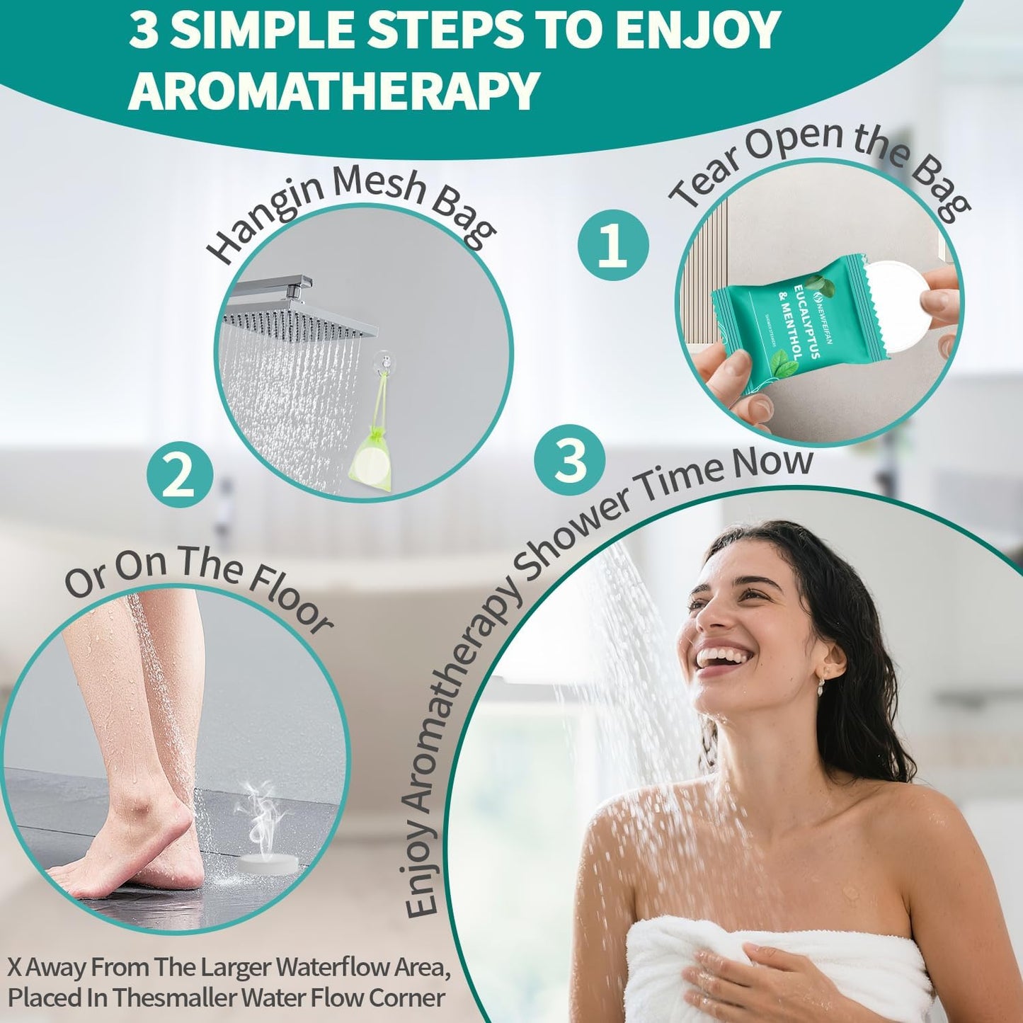 Shower Steamers Aromatherapy, 8Pcs Eucalyptus & Menthol Baht Bomb | Christmas Stocking Stuffers for Adults Women Men Teens White Elephant Birthday Gifts, Organic Essential Oil Home Spa Relaxing