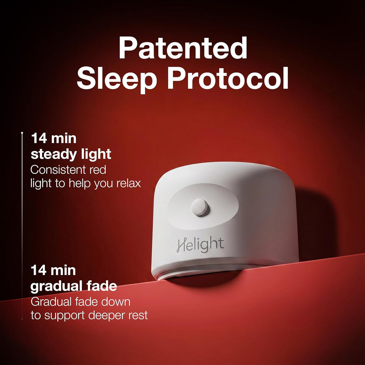 Helight Red Light Therapy Sleep Device – 630nm Pure Red Light Lamp Sleep Aid to Support Deep Relaxation – Rest Lamp Backed by Science for Adults & Kids Bedrooms